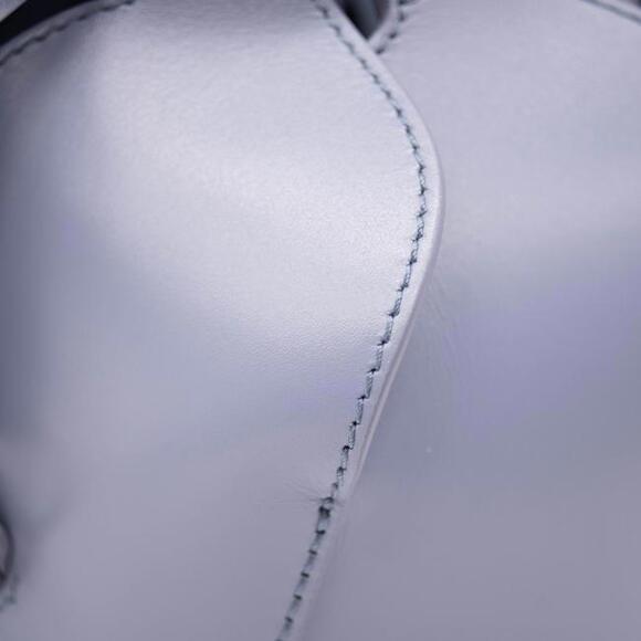 Chloe Bucket Tulip Mini Cross Body Blue Leather Shoulder Bag - Picture 9 of 12